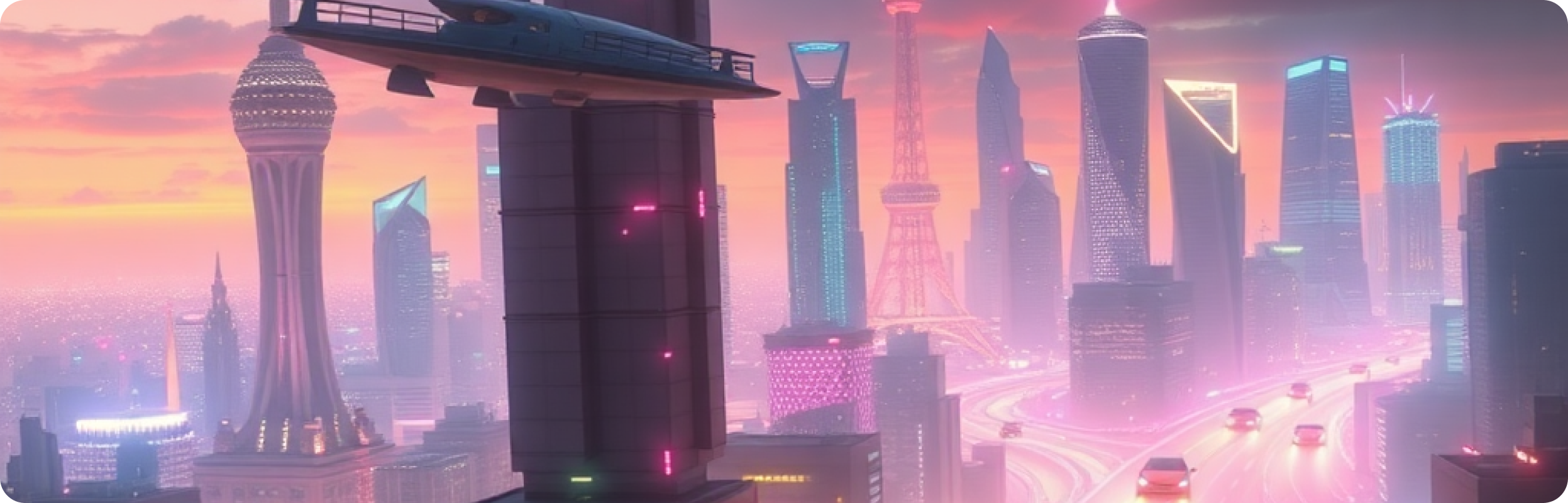 Futuristic cityscape